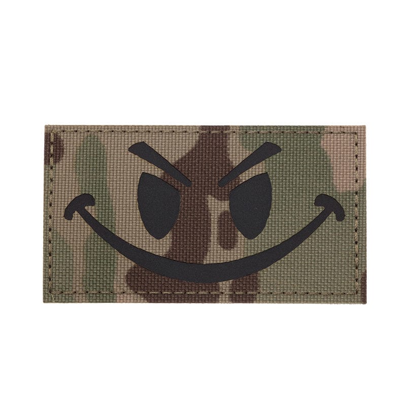 Valhalla Reflective Evil Smiley Fabric Patch Multicam