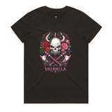 Valhalla Floral Crossed Axe Tee