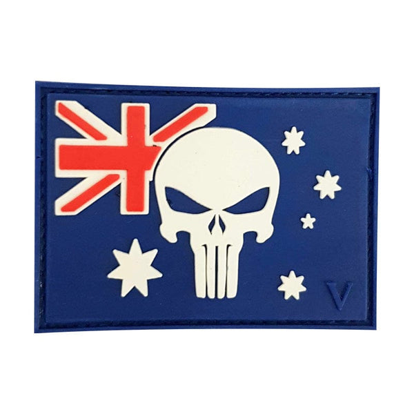 Chile Flagge Punisher Aufnäher - Klettverschluss Patch - Für Jacken & Rucksäcke