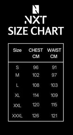 NXT Just Send It! Tee Size Chart