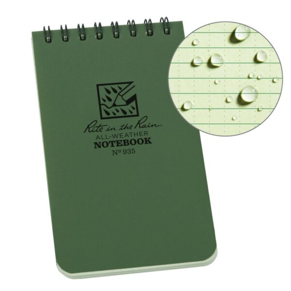 RITR Top Spiral 3 X 5 Notebook - Olive