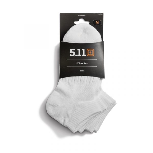 5.11 PT Ankle Socks – 3 Pack - White 1