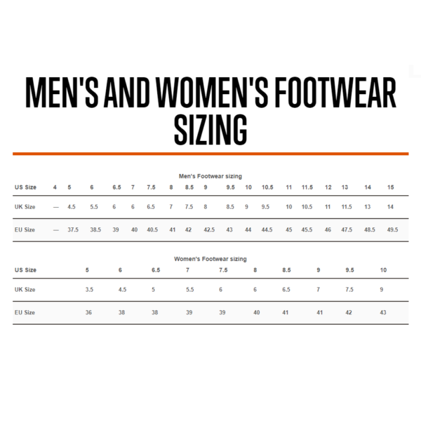 5.11 Men and Women Footwear Sizing 2