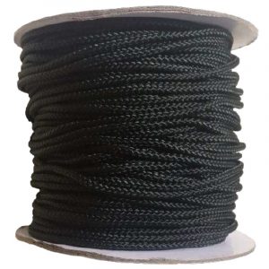 utility rope spool Bushcraft & tarp Black Kombat 15 m x 3 mm Para cord 