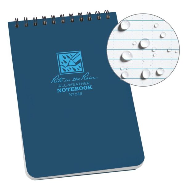 RITR Top Spiral 4 X 6 Notebook - Blue