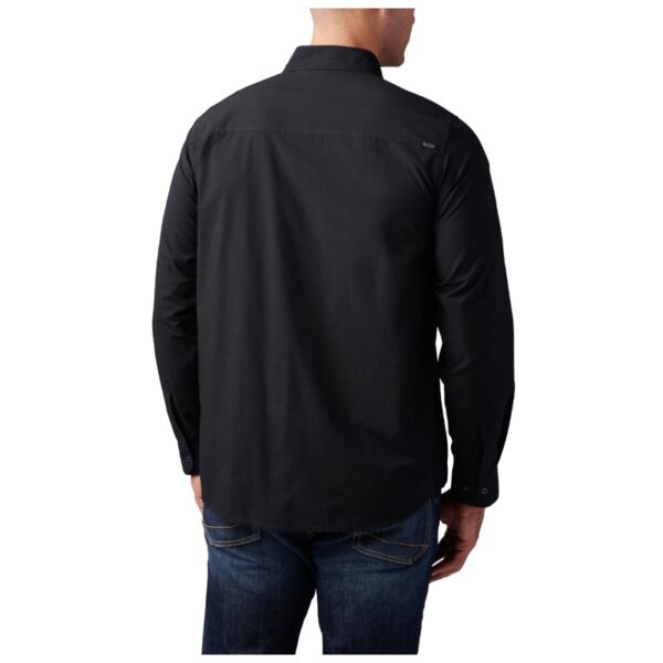 5.11 Igor Solid Long Sleeve Shirt - Black - Back 1