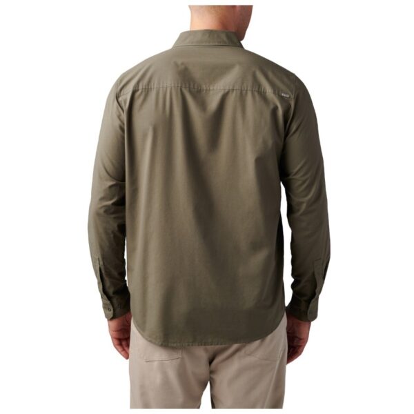 5.11 Igor Solid Long Sleeve Shirt - Ranger Green - Back 2