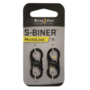 Nite Ize S-Biner Microlock Stainless Steel - 2 Pack - Black