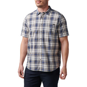 5.11 Wyatt S/S Plaid Shirt - Cinder Plaid - Front