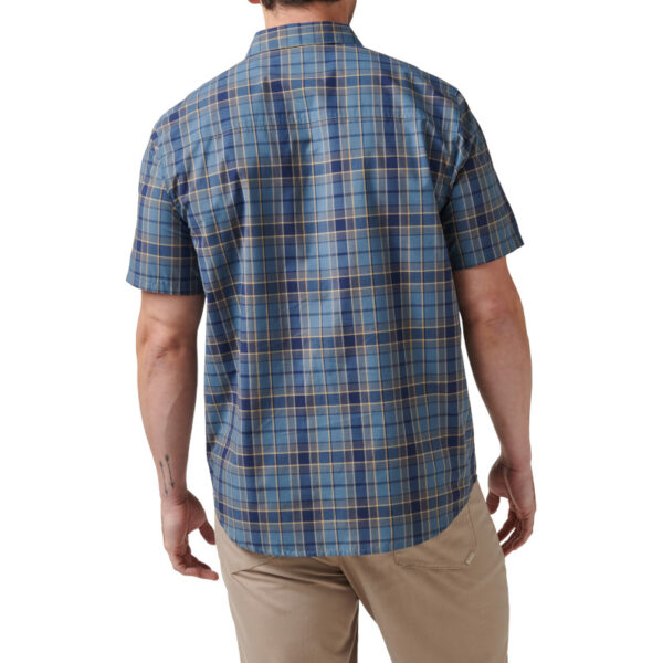 5.11 Wyatt S/S Plaid Shirt - Blue Plaid - Back