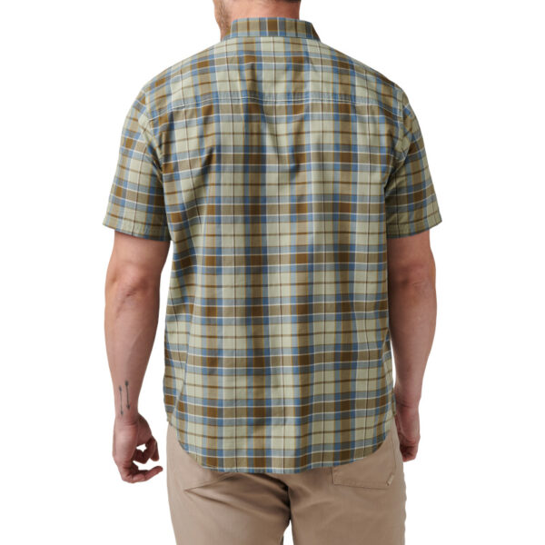 5.11 Wyatt S/S Plaid Shirt - Field Green Plaid - Back