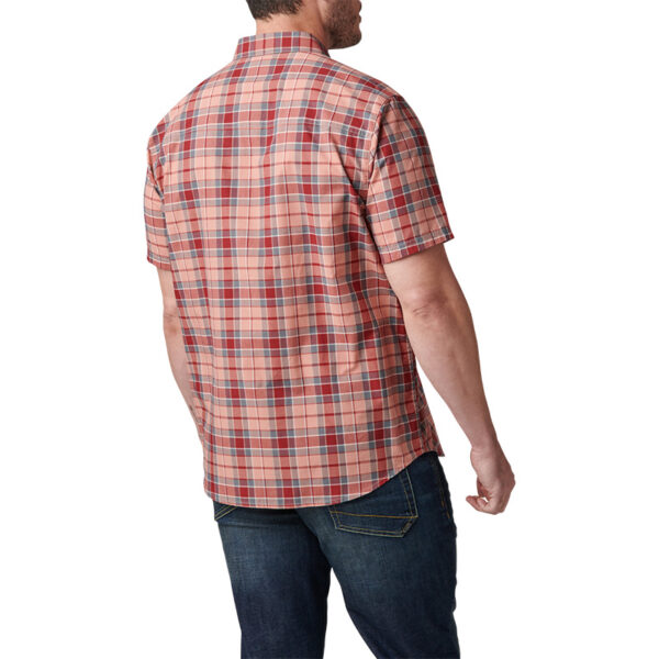 5.11 Wyatt S/S Plaid Shirt - Cordovan Red - Back
